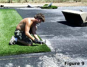 securing the playing surface