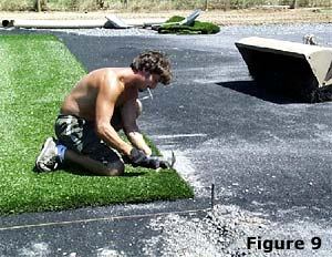 Infill - Figure 9. Securing the playing surface