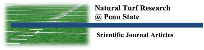 Natural Turf Research @ Penn State - Scientific Journal Articles