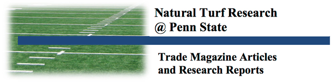 Natural Turf Research @ Penn State - Trade Magazine Articles