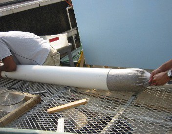Pulling sleeve out of PVC Cylinder