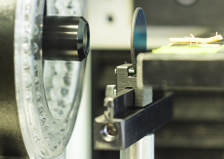 Multiple filters are available to enhance imaging of the UV beam-illuminated biological samples.