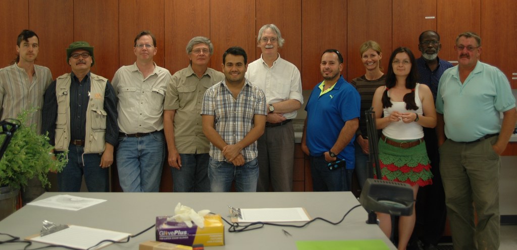 The ARBC legume phenotyping workshop participants (left to right): Jimmy Burridge, Hesham Agrama, Jonathan Lynch, Steve Beebe, José Polanía, Jeff White, Abiezer Gonzalez, Jennifer Trapp, Jana Kholova, Ousmane Boukar, Johan Prinsloo.