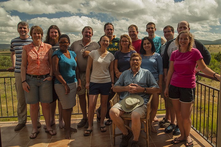 The Roots Lab members and collaborators at Ukulima for harvest, 2014.  Photo courtesy of Bob Snyder.