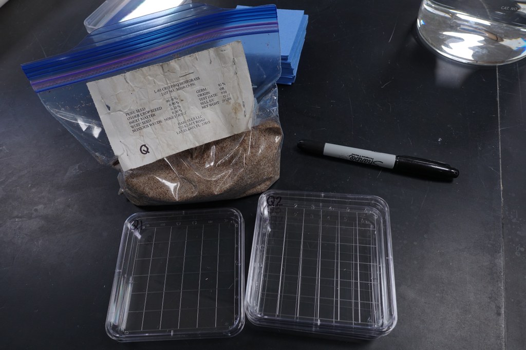 Create a labeling system so that each cultivar is designated by a letter. Label plates with the letter of the cultivar used and 1-3 to designate which replication is inside. 