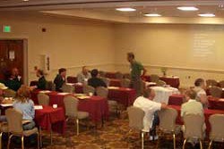 Outreach Dave Mortensen holding a workshop for practitioners at the Annual Maintenance Workshop of the Center for Dirt and Gravel Road Studies.
